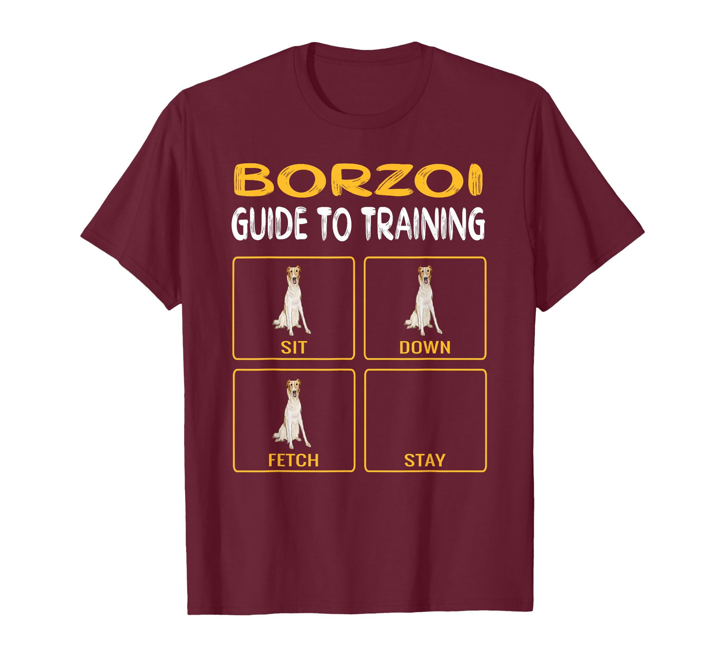 Funny Borzoi Guide To Training Dog Obedience T-Shirt