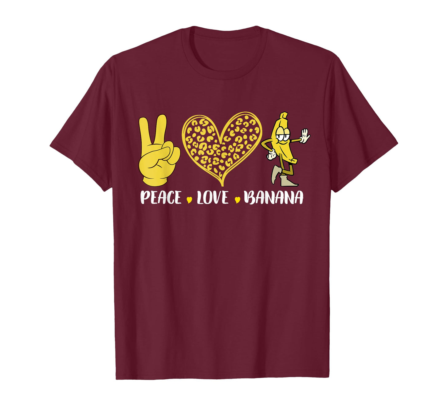 Peace Love Banana Humor Fruit Lover Funny Love Banana Kids T-Shirt