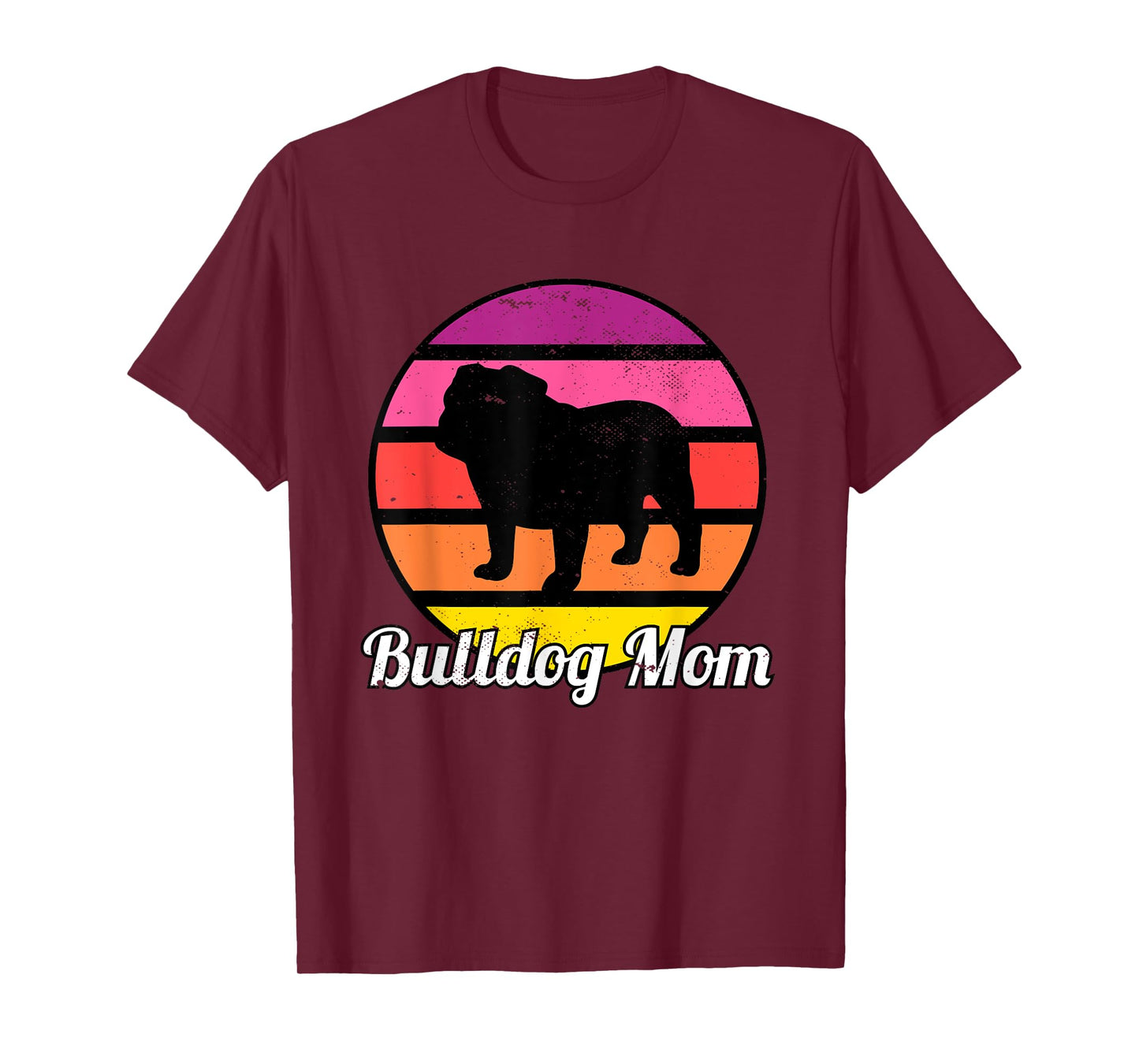 Bulldog Mom I Retro English Bulldog T-Shirt