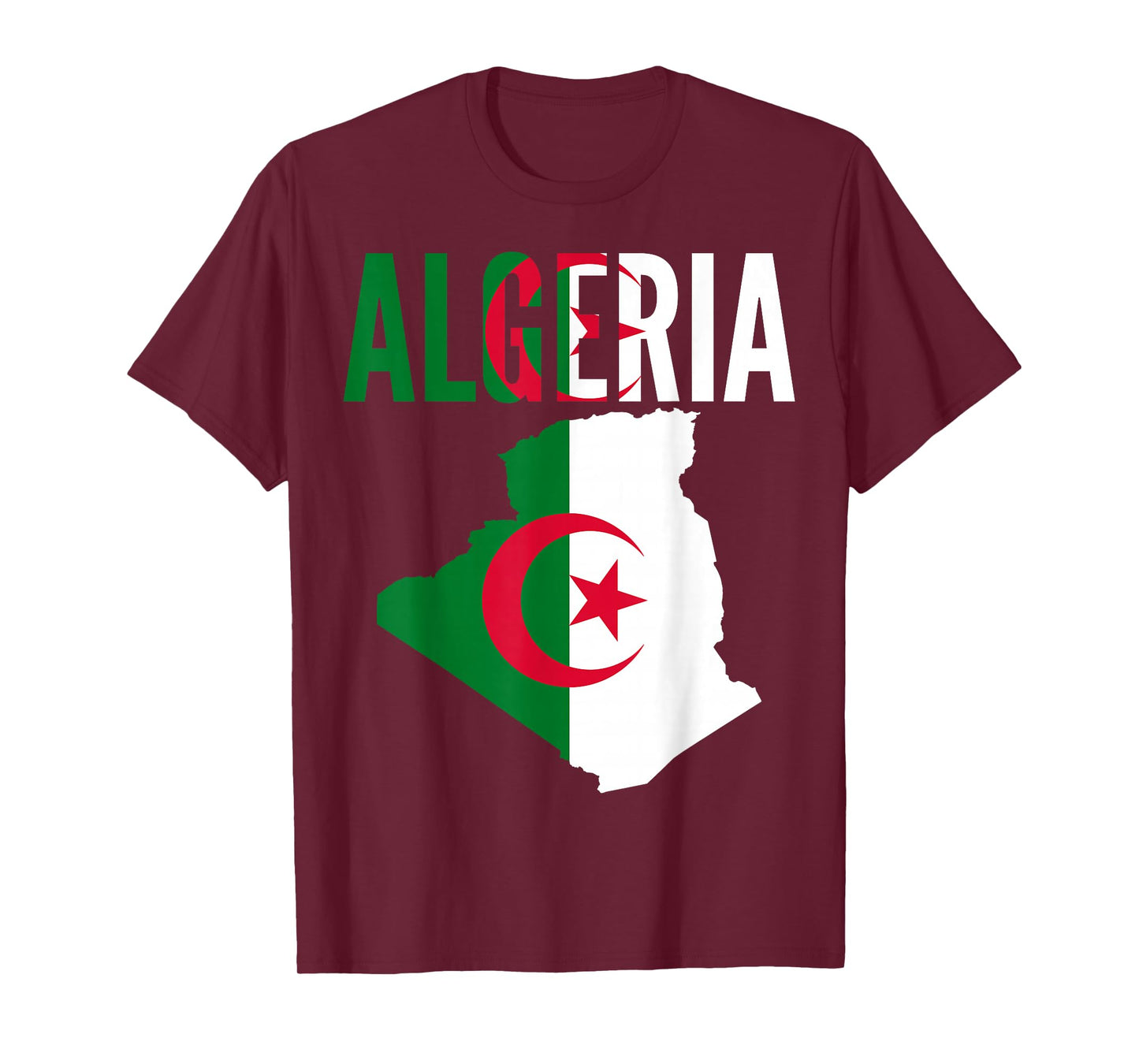 Algerian - Algeria Country Map Flag T-Shirt