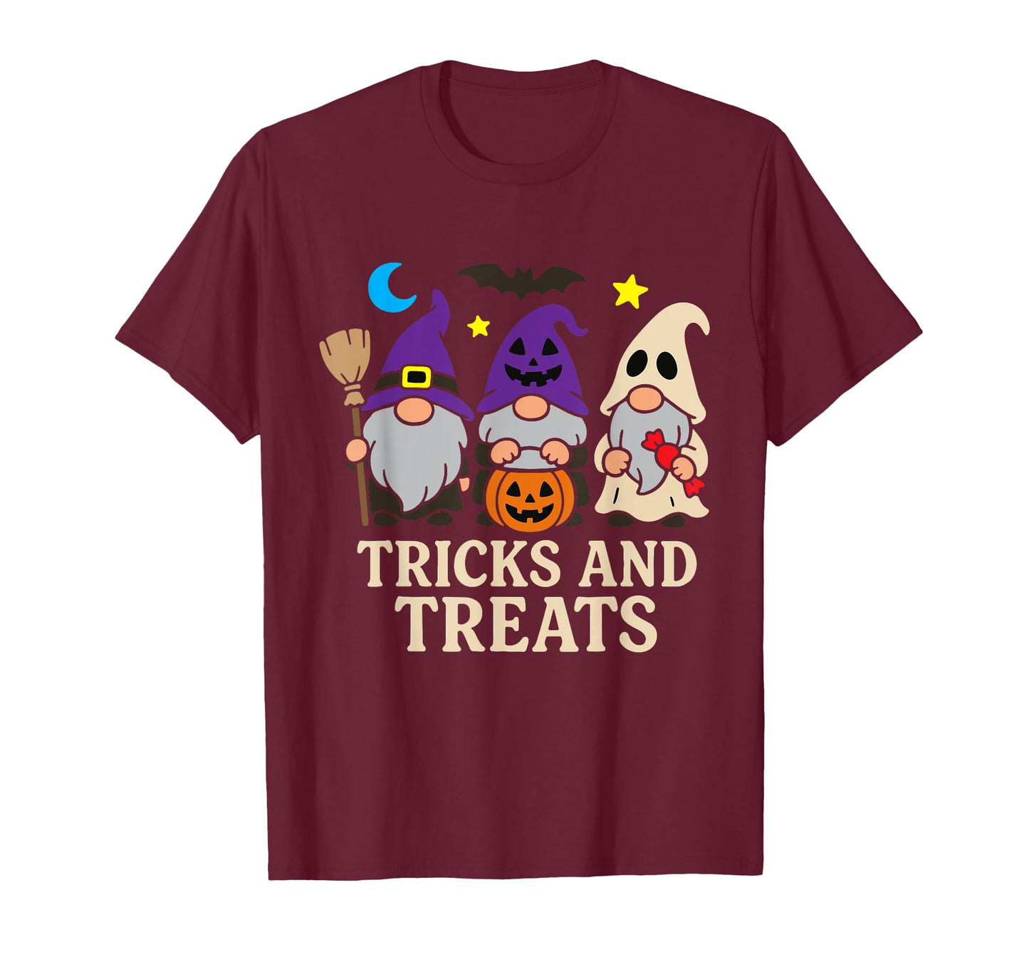 Halloween Tricks And Treats Gnome Costume Party T-Shirt