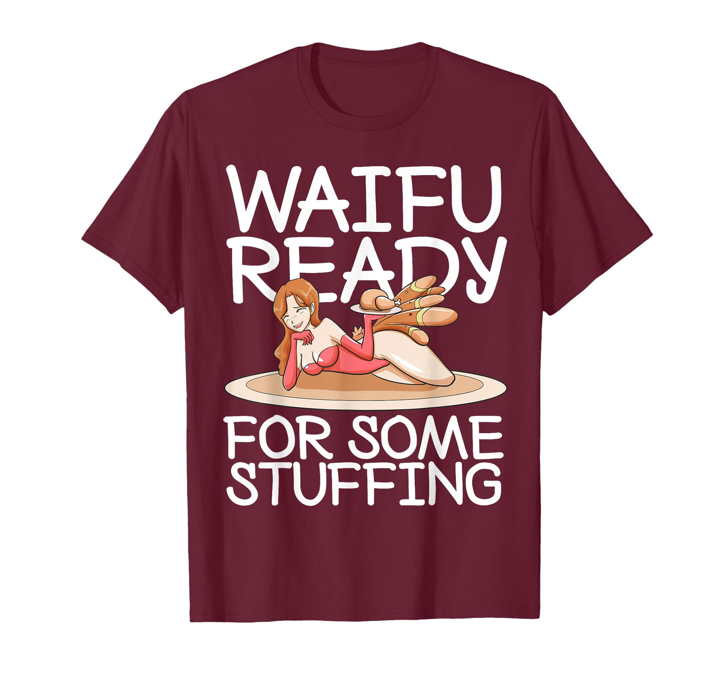 Otaku Ahegao Anime Thanksgiving Ecchi Hentai Lewd Sexy Waifu T-Shirt