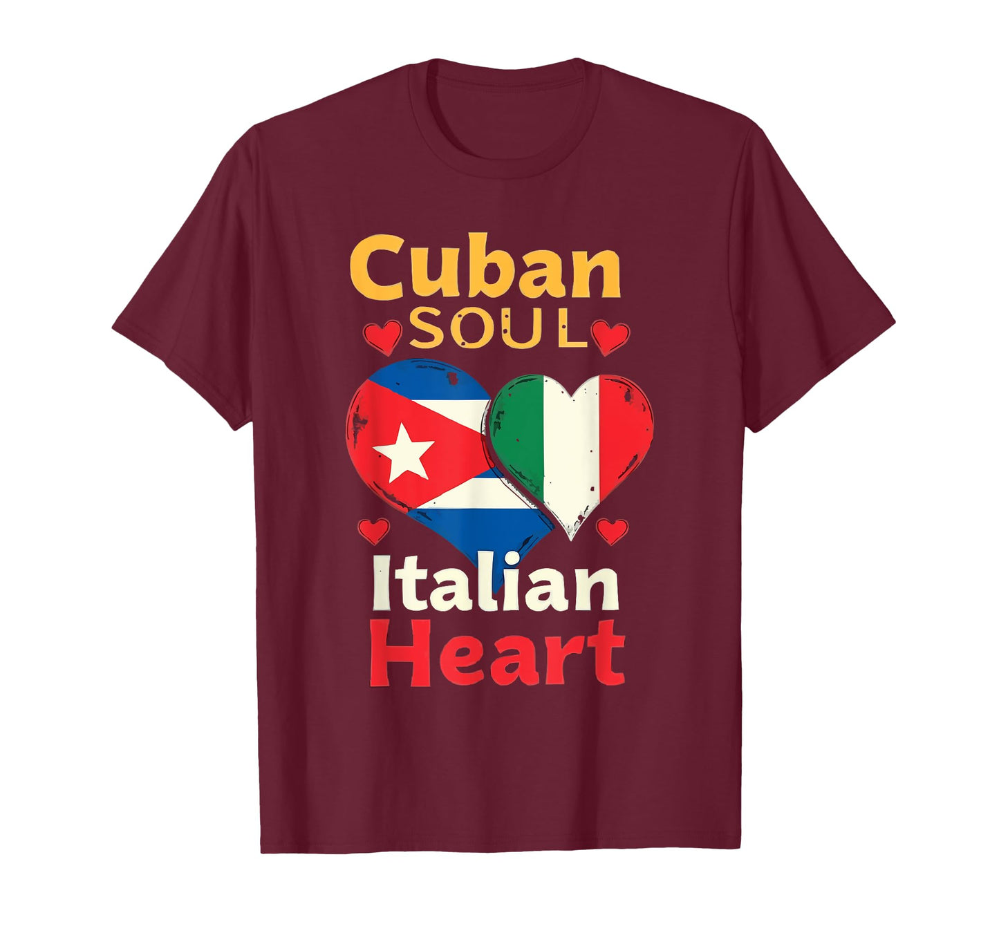 Half Cuban Half Italian Country Italy Flag Cuba T-Shirt
