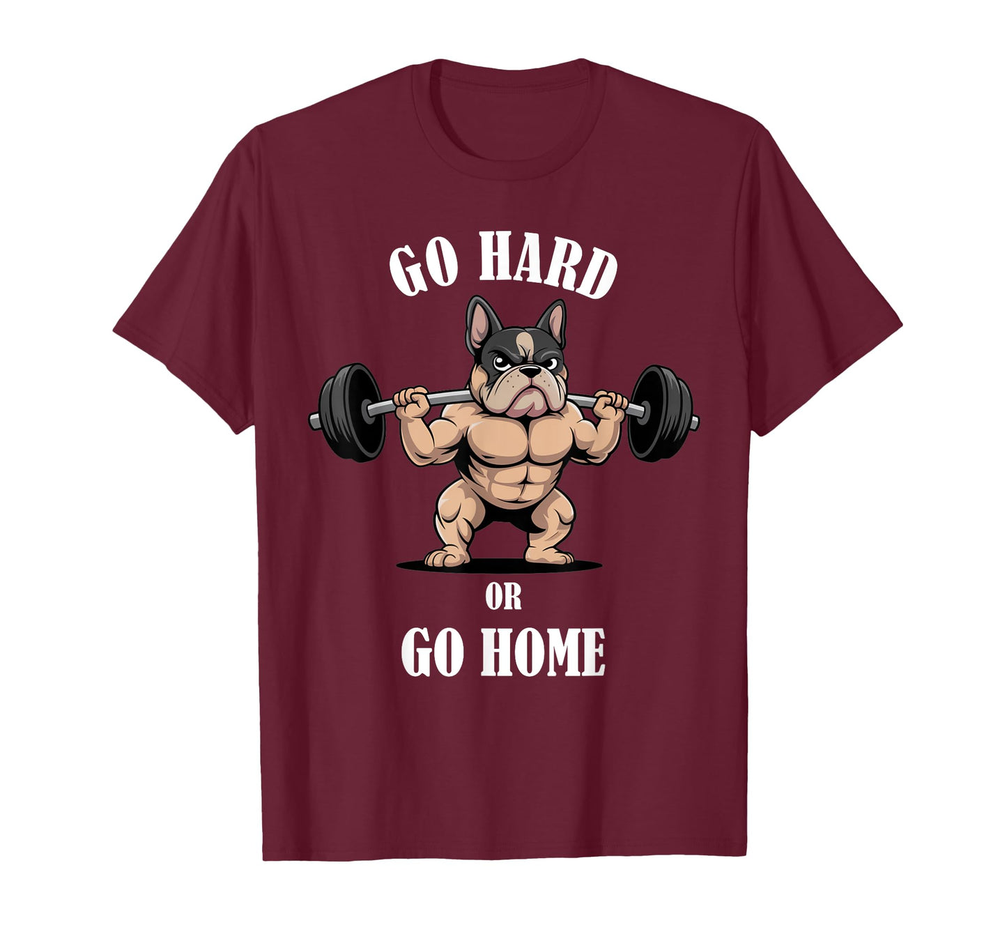 French Bulldog Fitness Shirt Bulldog Squats Weightlifting T-Shirt