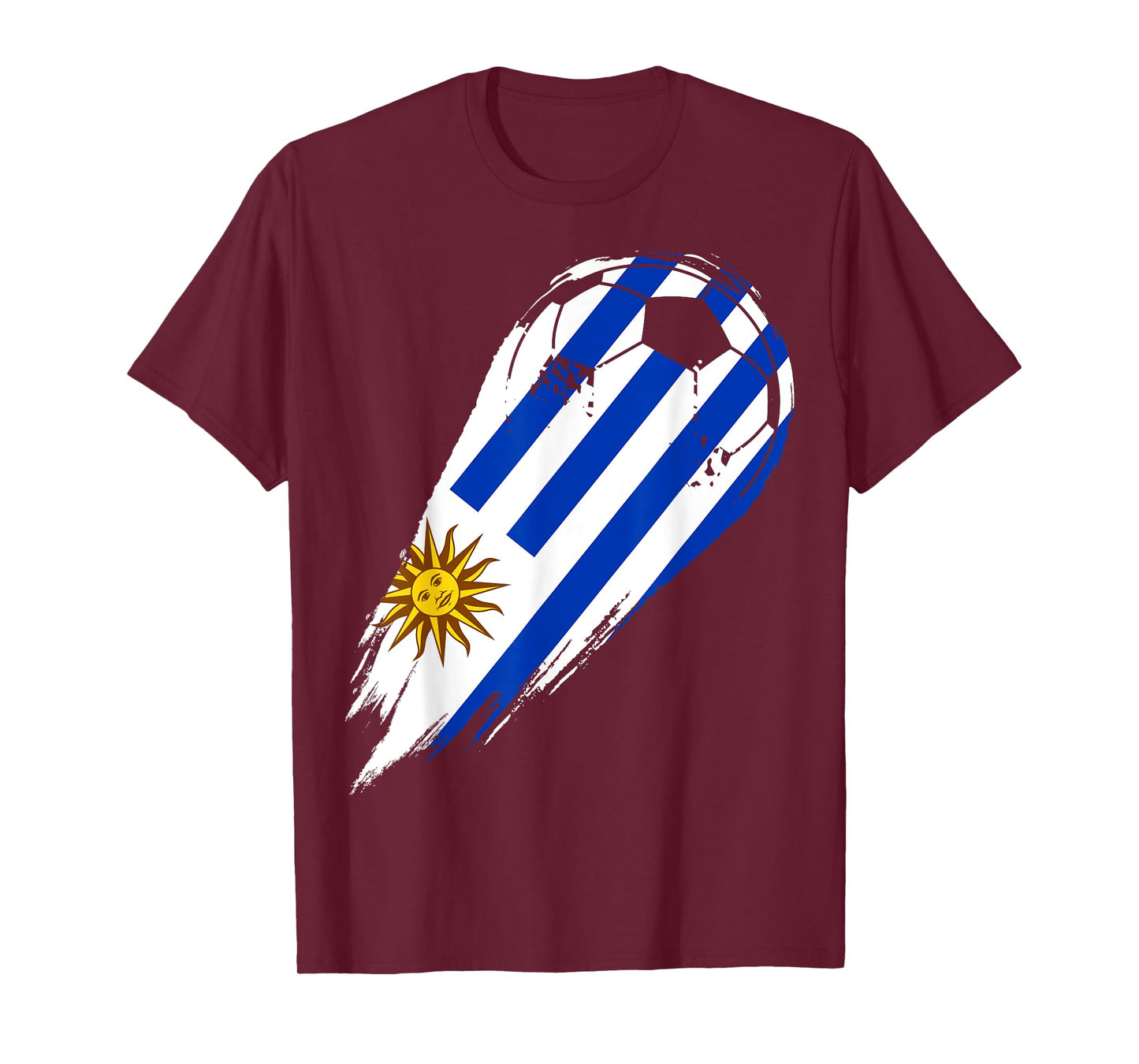 Soccer with flag of Patriotic Uruguay T-Shirt for Women Girls Kids Men