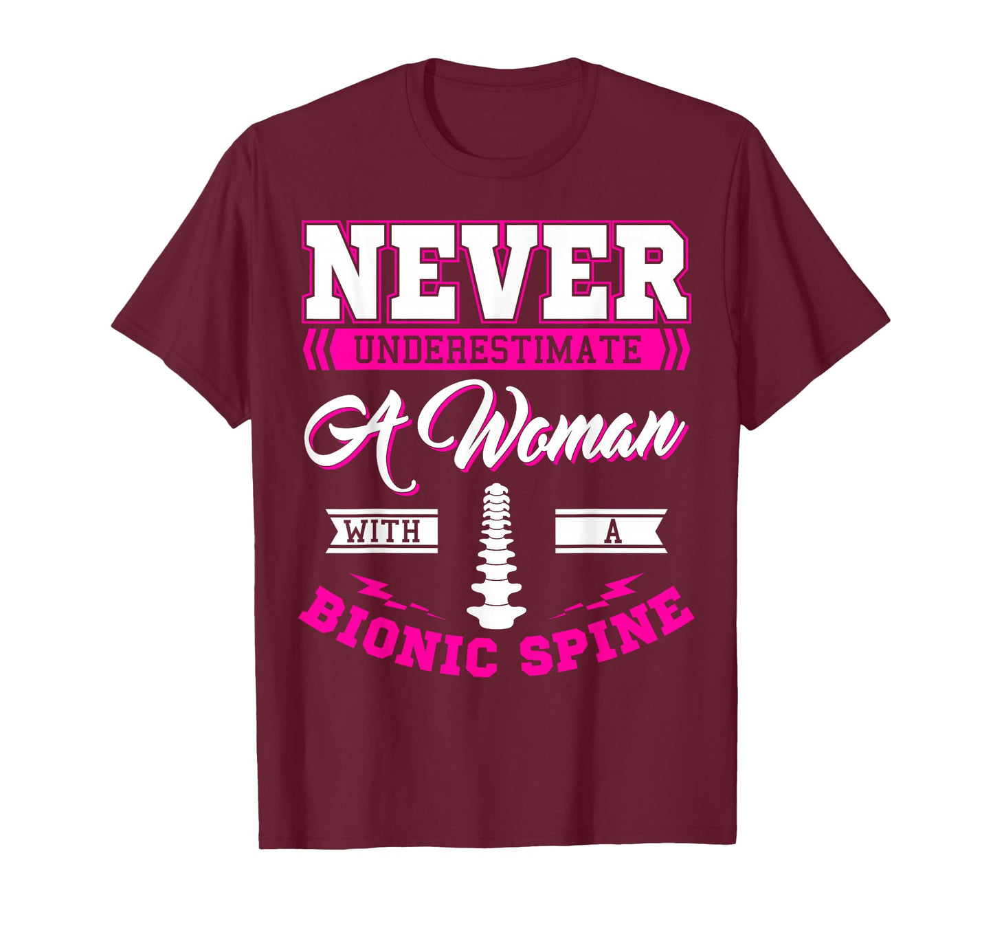 Bionic Spine Surgery Survivor Back Spinal Fusion Recovery T-Shirt