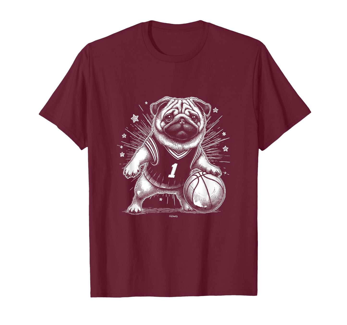 FUNNY DOG PUG PUPPY NUMBER ONE BASKETBALL STAR Men Women Kids T-Shirt