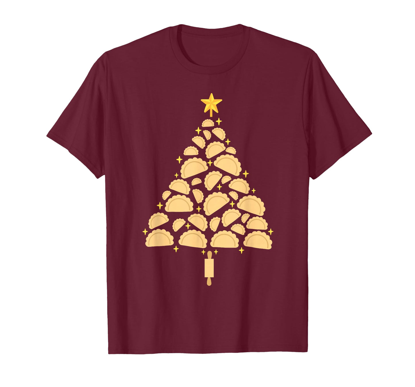 Pierogi Christmas Tree Cute Polish Funny Xmas Food Men Women T-Shirt
