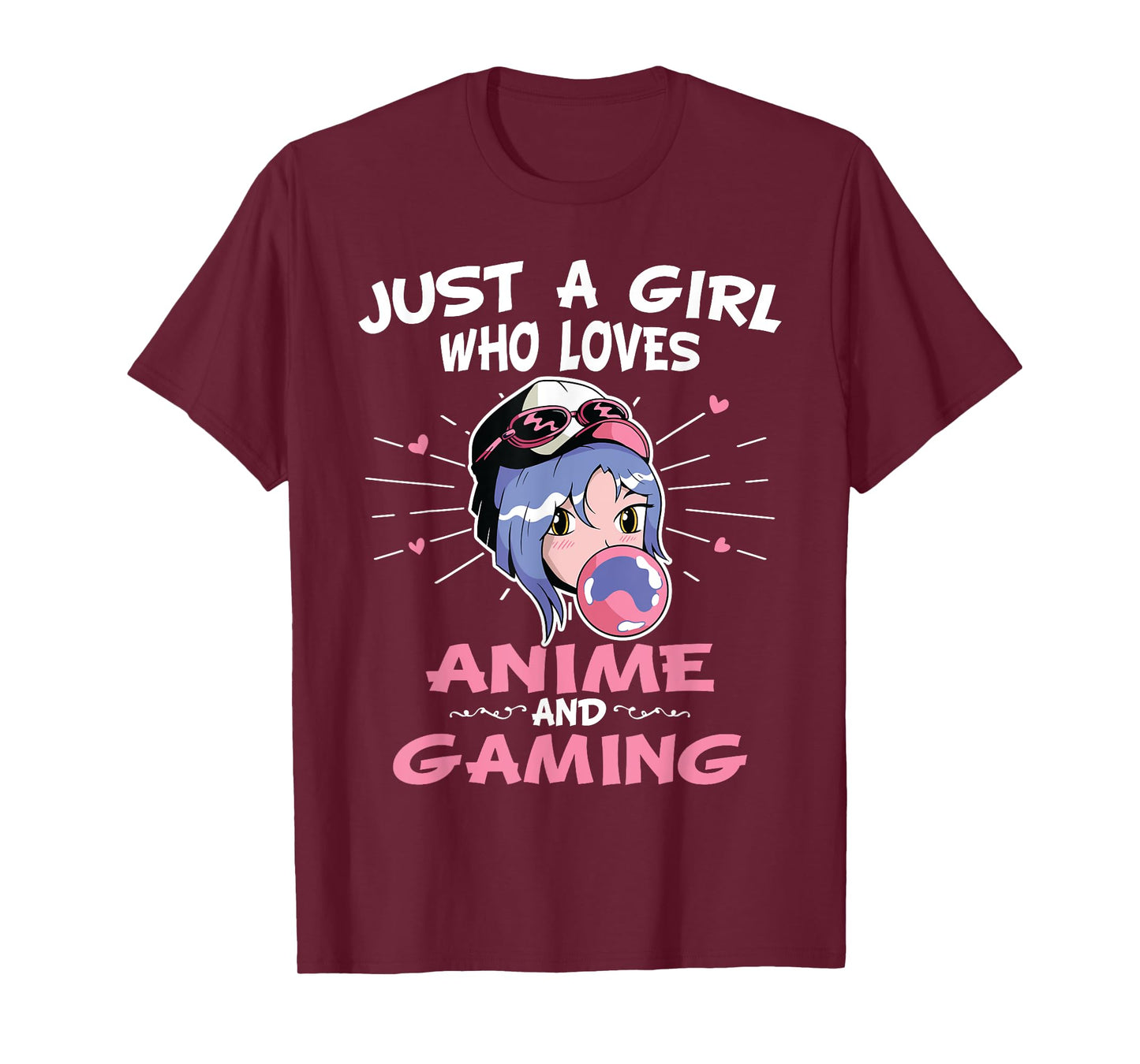 Just A Girl Who Loves Anime And Gaming Manga Animation T-Shirt