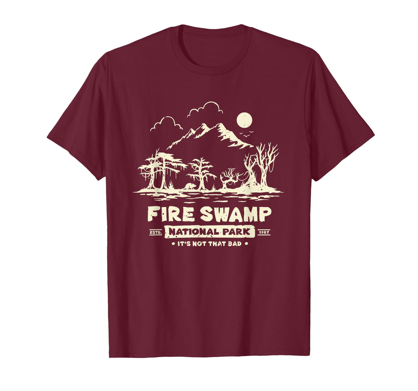 Vintage Fire Swamp National Park Camping Hiking Mountain T-Shirt