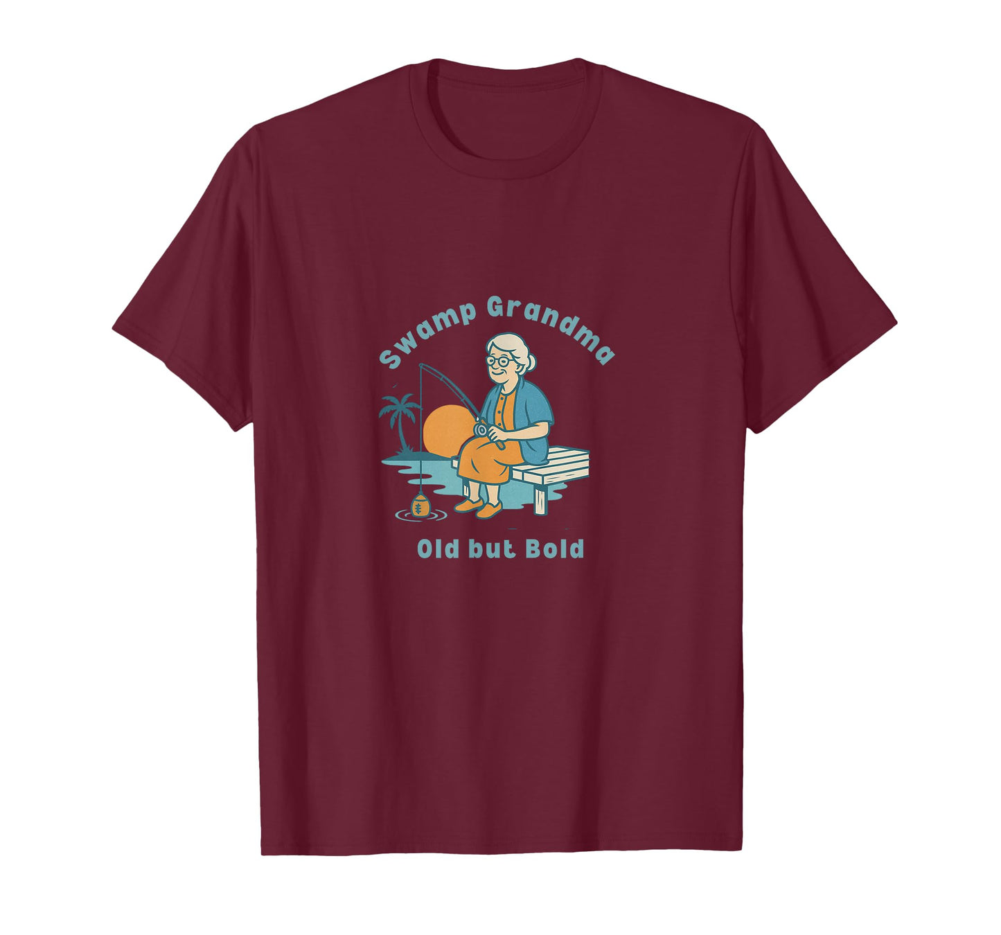 Retro College Spirit Grandma Gameday Football Orange & Blue T-Shirt