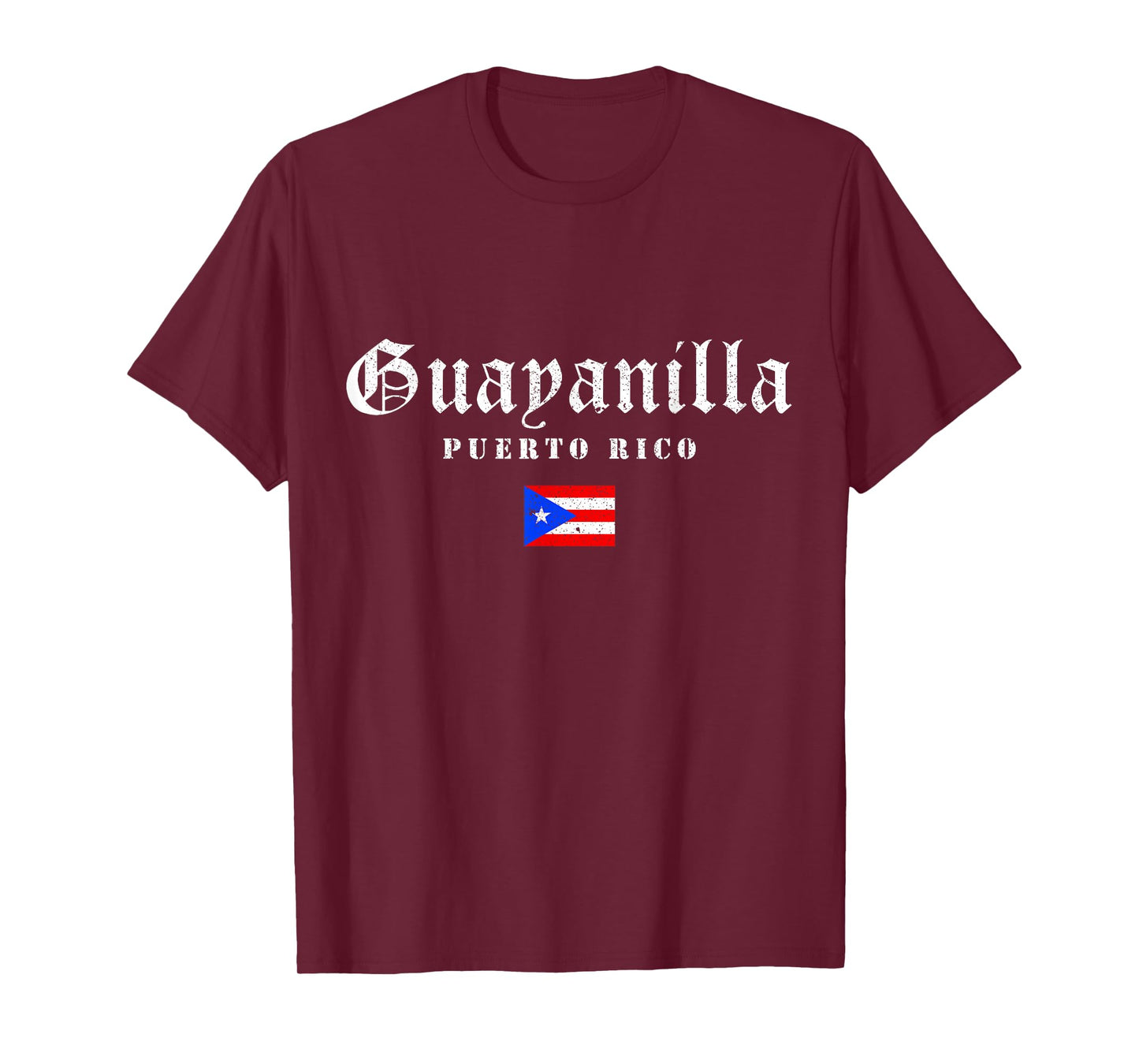 Vintage Guayanilla Puerto Rico Flag Pride Home Root Travel T-Shirt