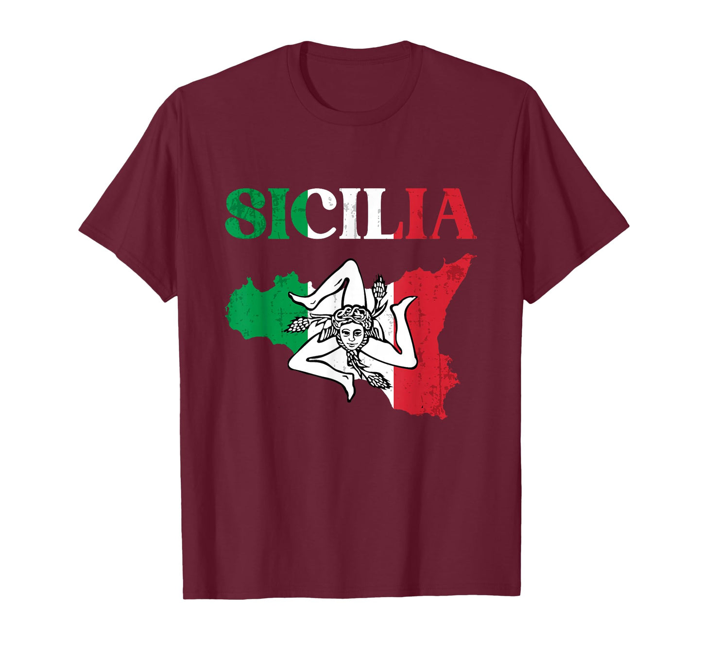 Sicilia Flag Sicily Palermo Italy T-Shirt
