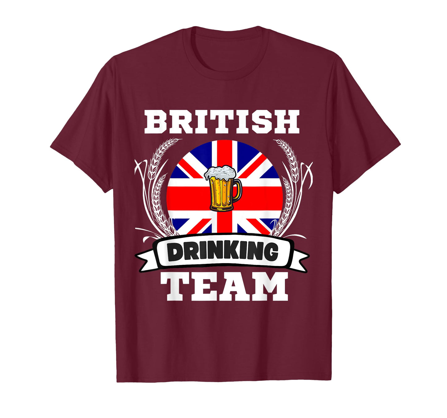 British Flag Drinking Team Funny Beer Heritage Month Party T-Shirt