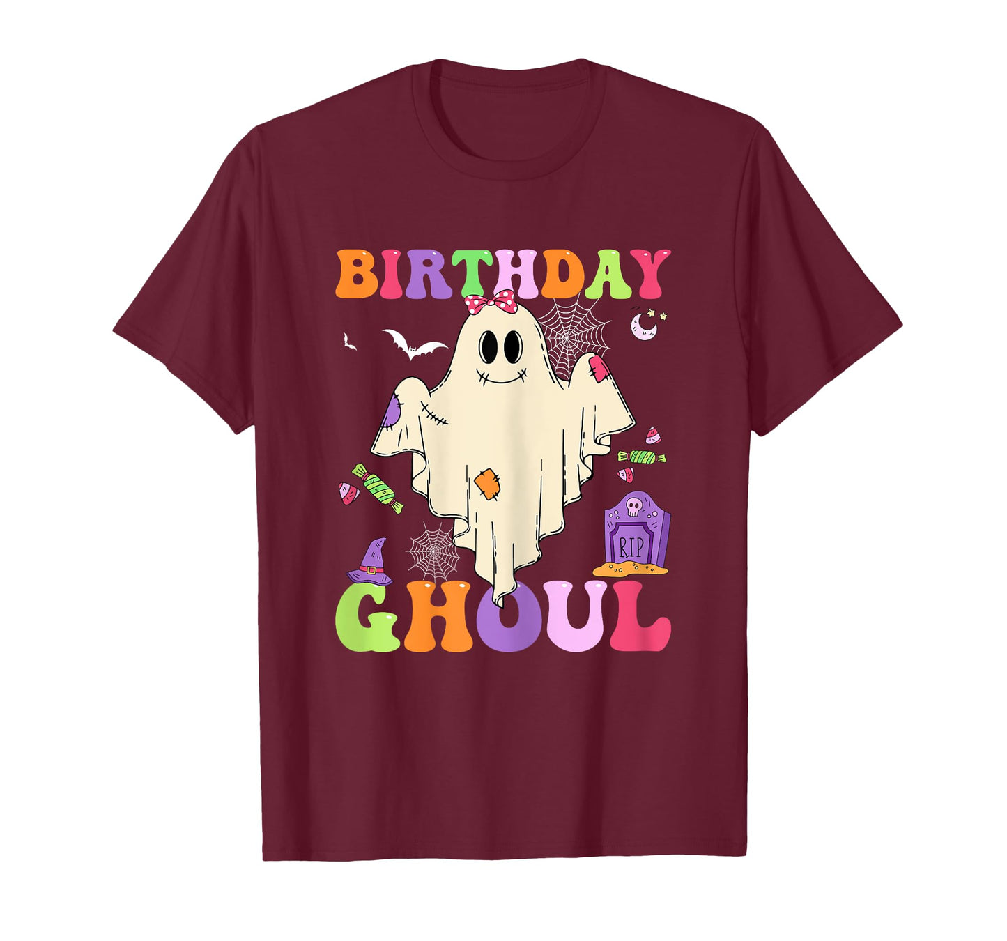 Halloween Birthday Ghoul Girl Ghost Cute Spooky Women T-Shirt