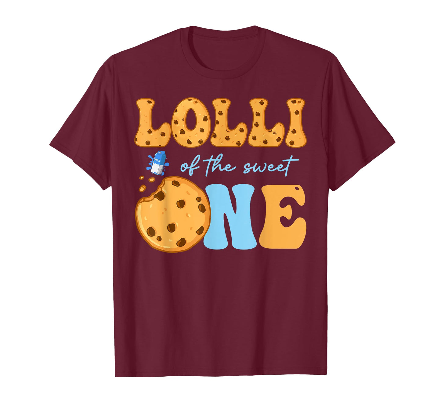 Lolli Of The Sweet One Cookies And Milk Birthday Party T-Shirt