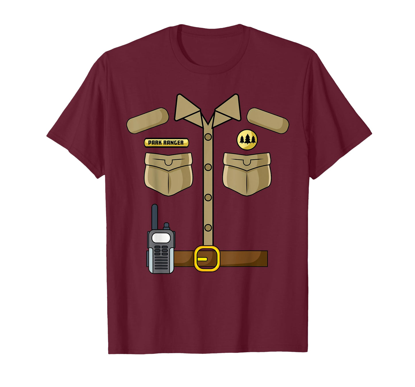 Forest Ranger Park Warden Funny DIY Lazy Halloween Costume T-Shirt