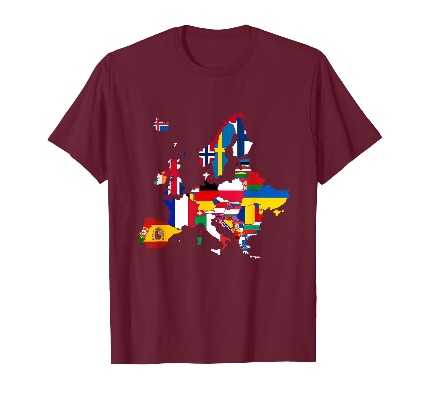 Europe,European flags,Flags of Europe,Europe map. T-Shirt