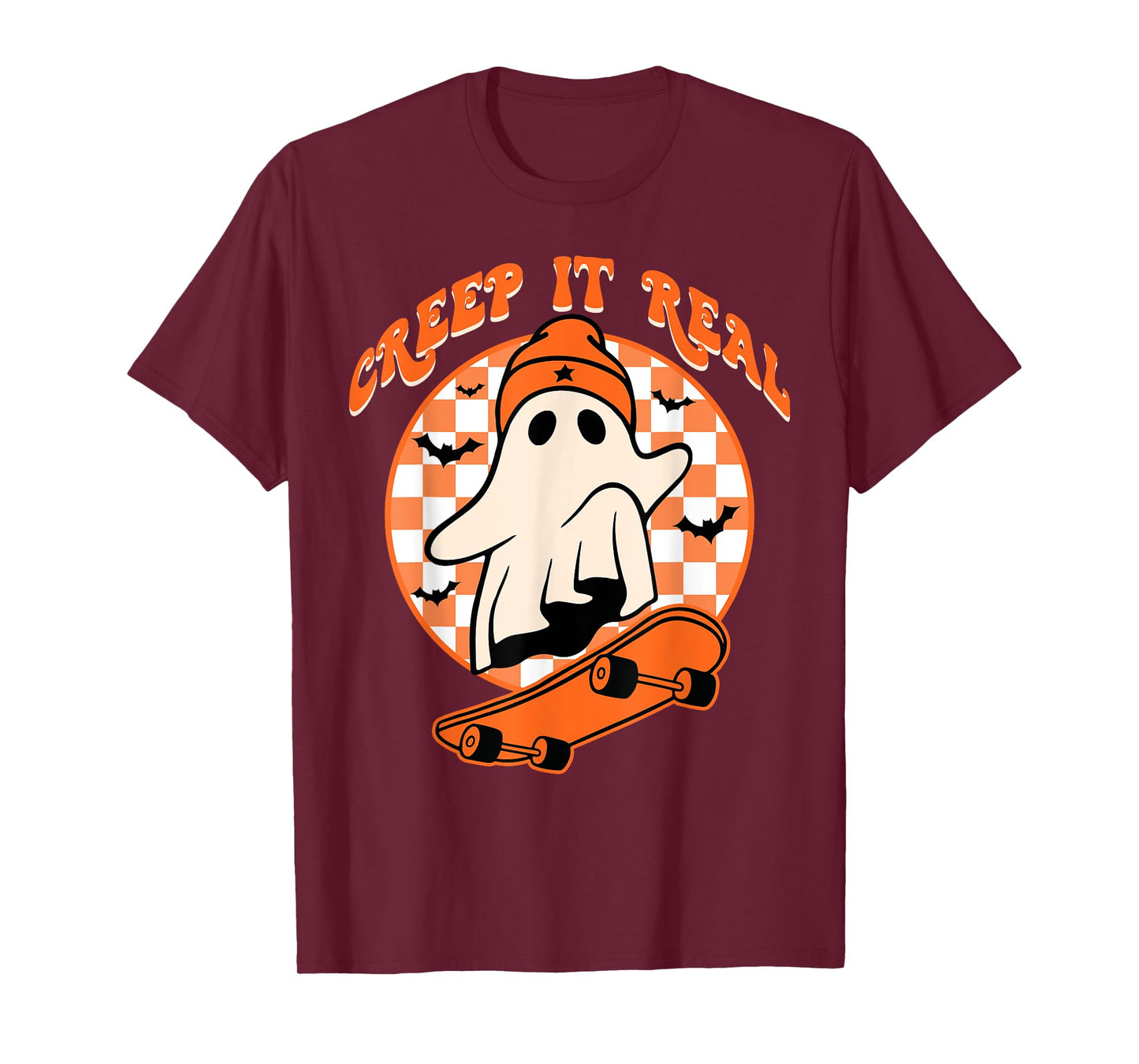 Creep It Real Ghost Boy Fall Season Vintage Retro Halloween T-Shirt