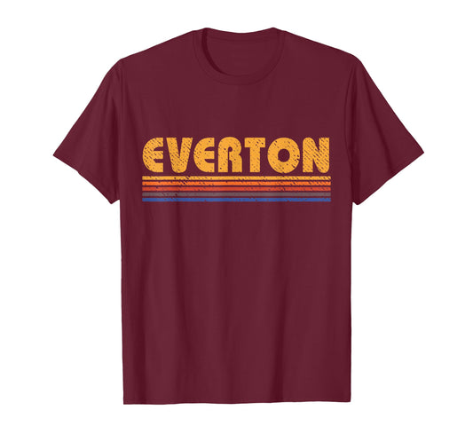 Everton England Vintage 80s Style Everton Athletic Sports T-Shirt