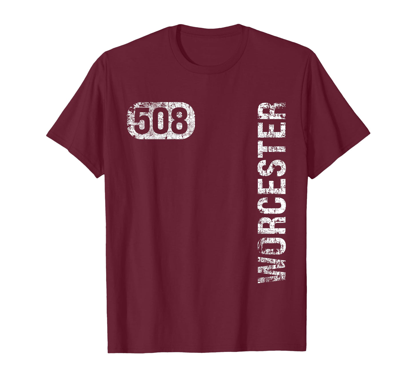 Worcester Massachusetts 508 Area Code Vintage Retro T-Shirt