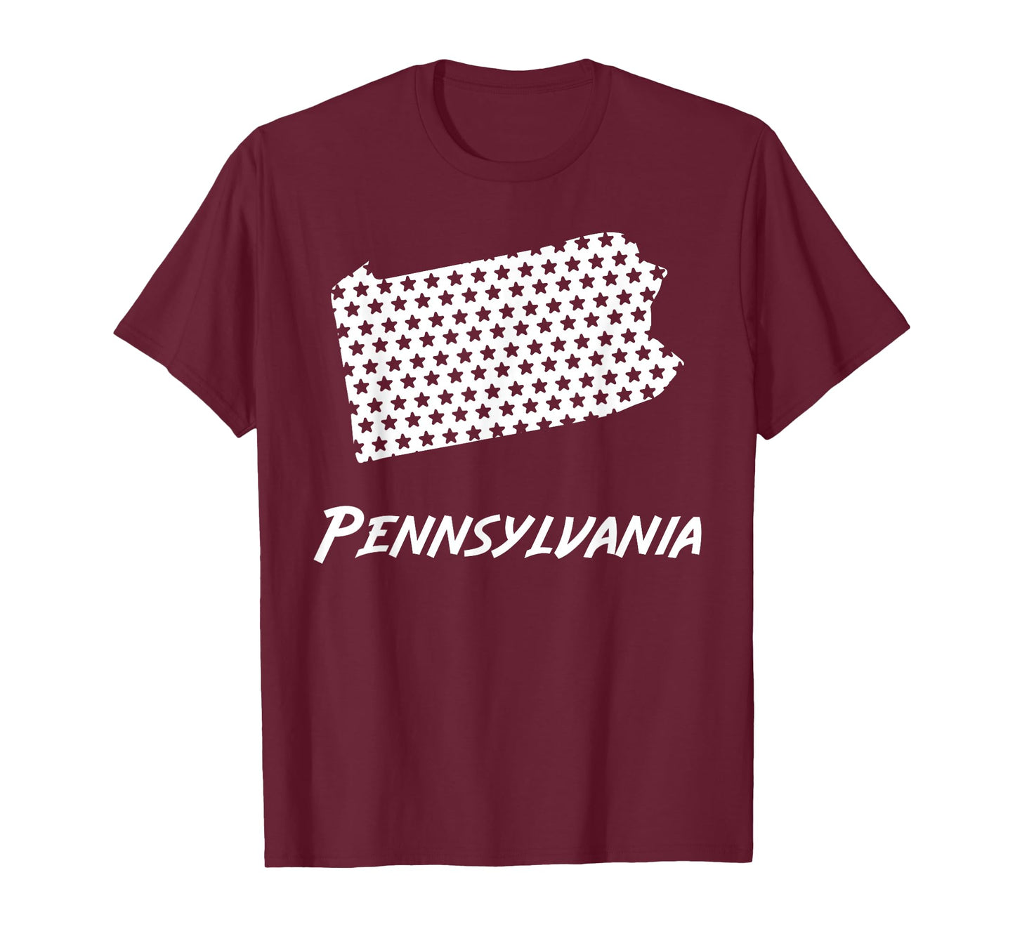Pennsylvania USA State Outline Stars Vintage Retro Design T-Shirt