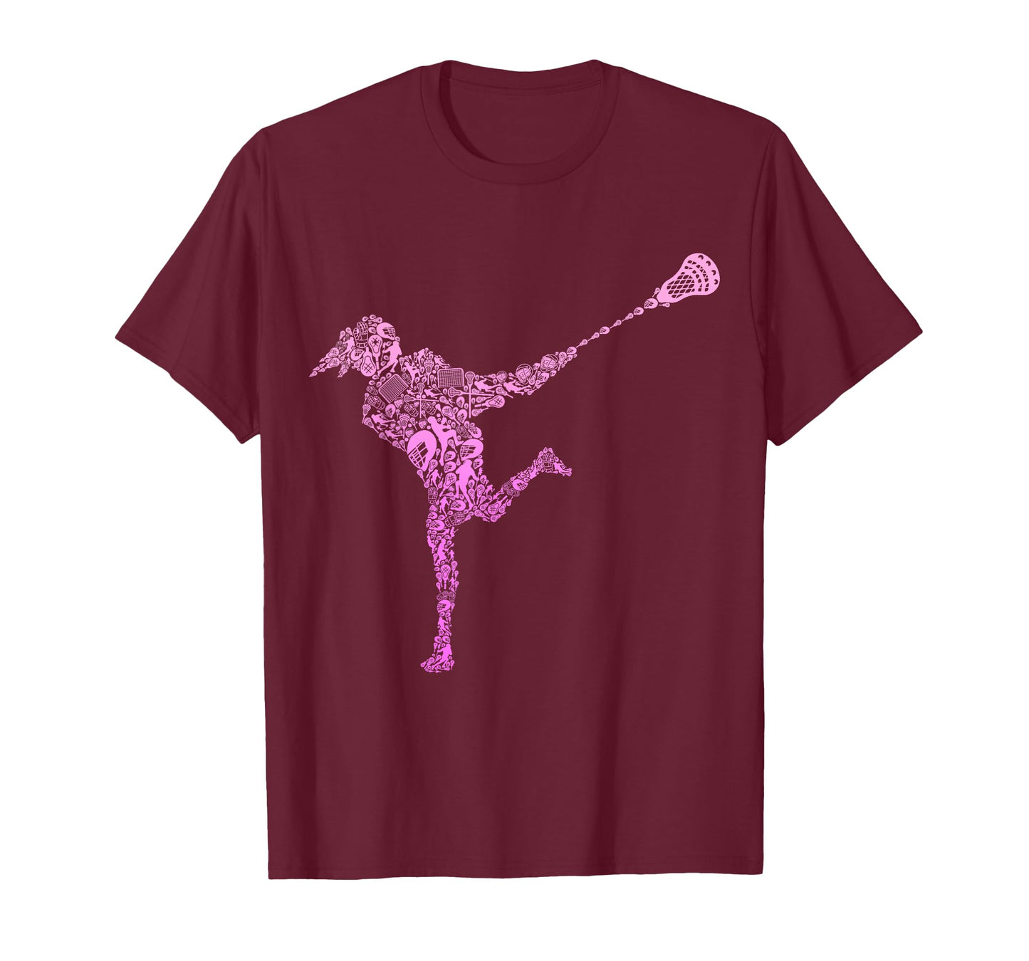 Lacrosse Player Youth Girls Women Kids T-Shirt