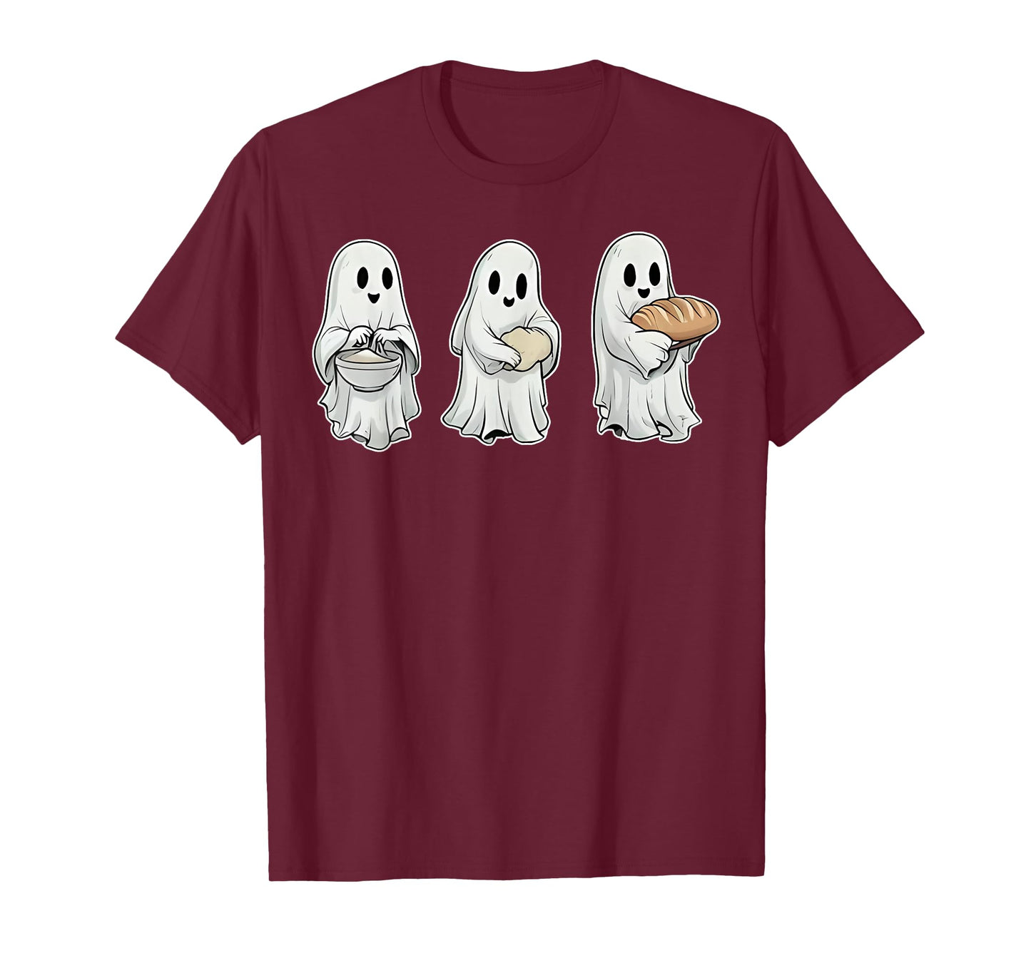 Sourdough Bread Halloween Cute Ghost Homemaker Baking Baker T-Shirt