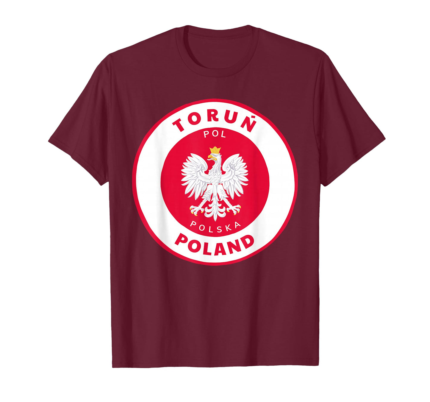 Torun Poland PL Polish Heritage & Pride Flag Badge T-Shirt