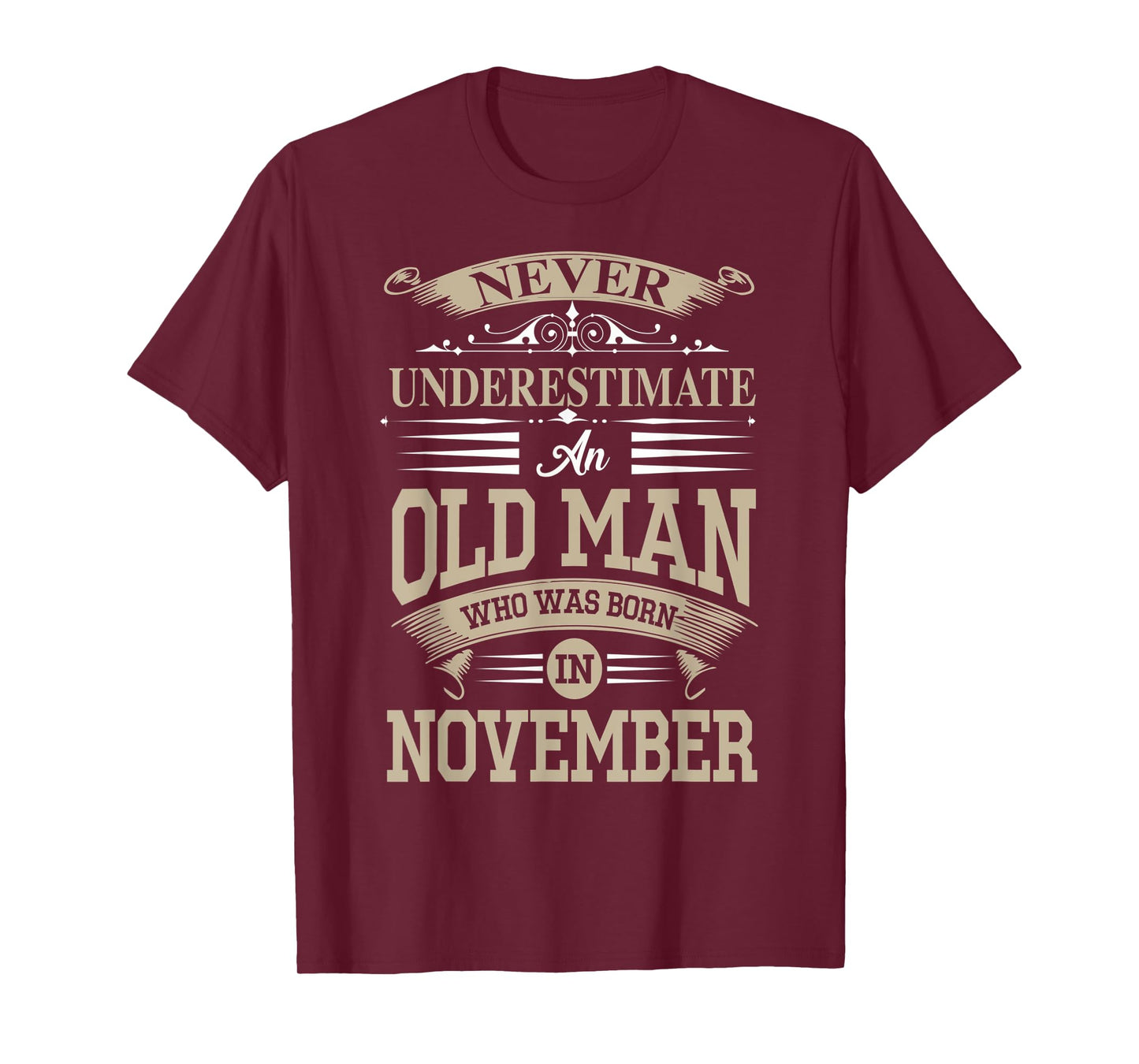 Never Underestimate An Old Man Who Was Born In November T-Shirt