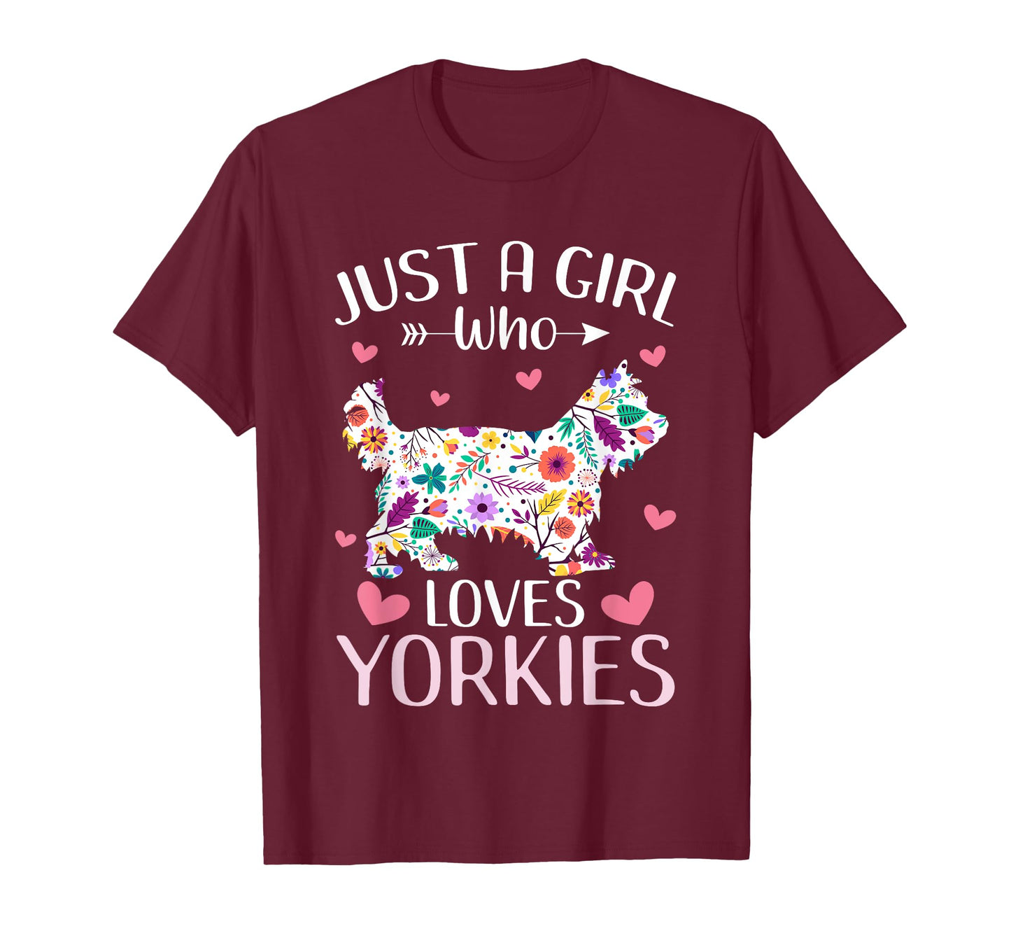 Just A Girl Who Loves Yorkies Cute Dog Lover girls kids T-Shirt