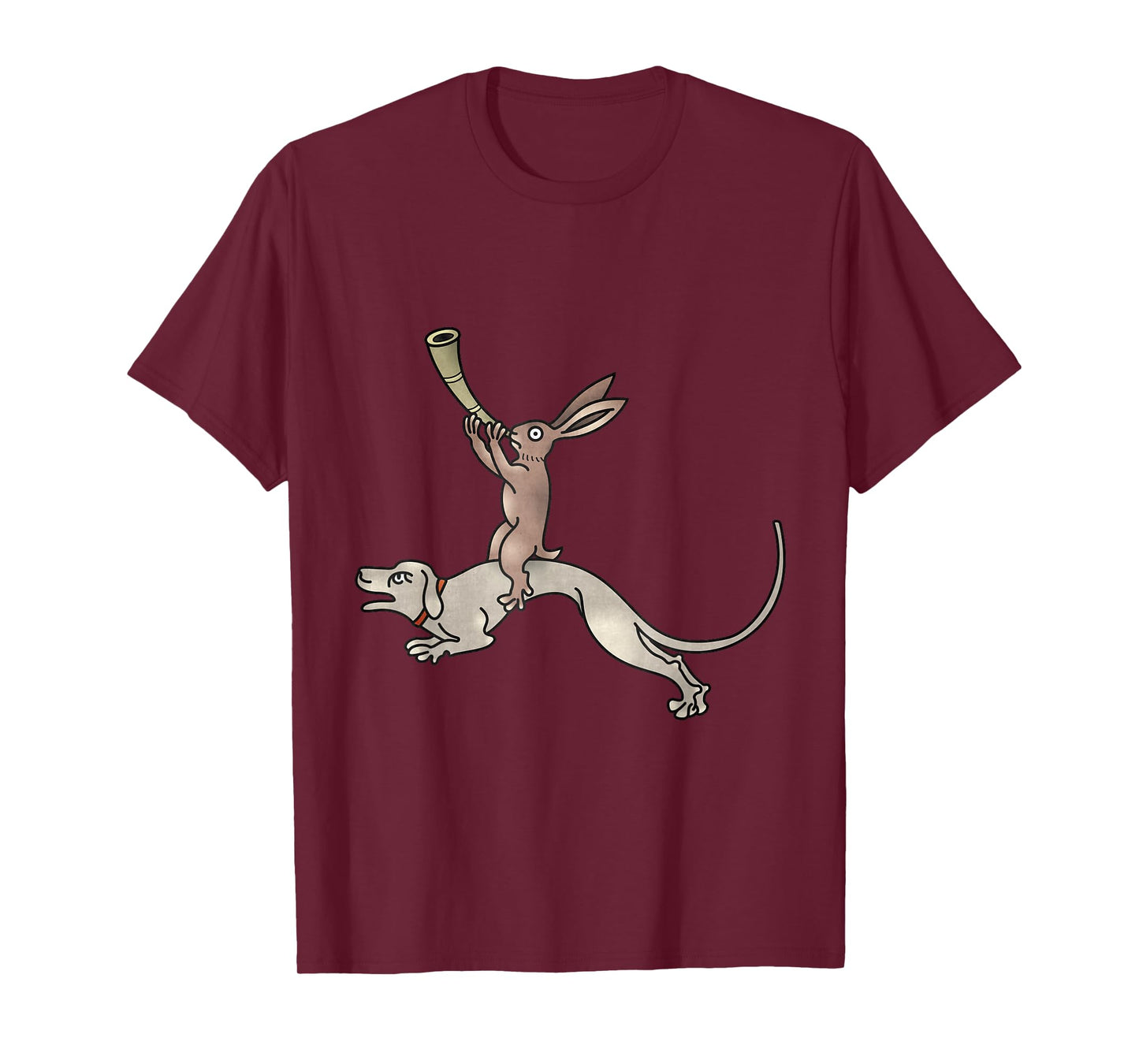 Marginalia Rabbit riding dog - Medieval Meme - MargiKnights T-Shirt