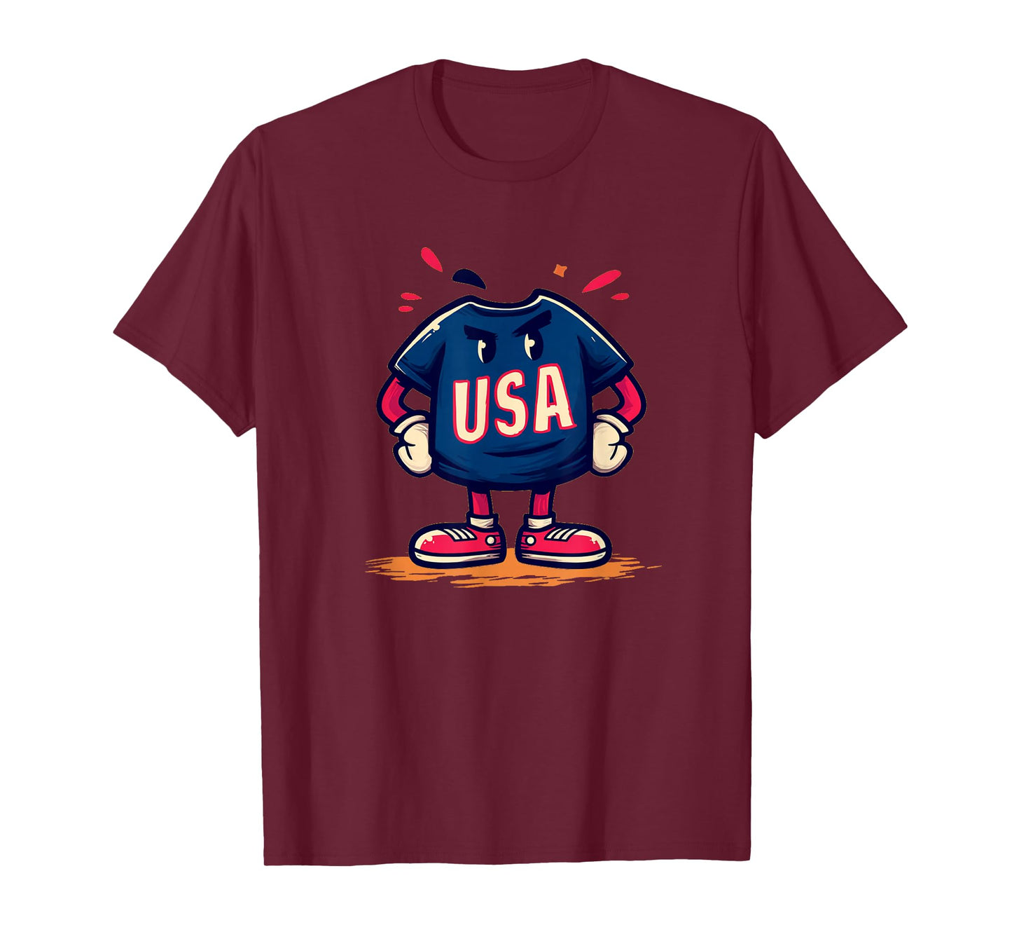 Simple USA Mascot Guy Costume for Boys and Girls T-Shirt