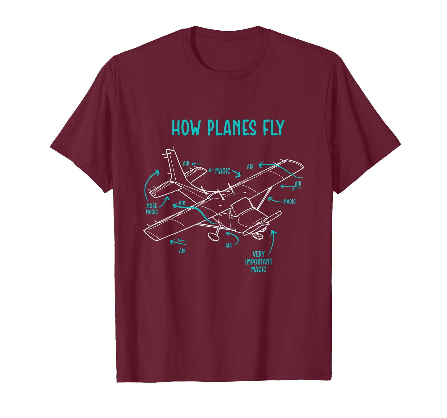 How Planes Fly - Airline Pilot Aviation Aircraft Lover T-Shirt