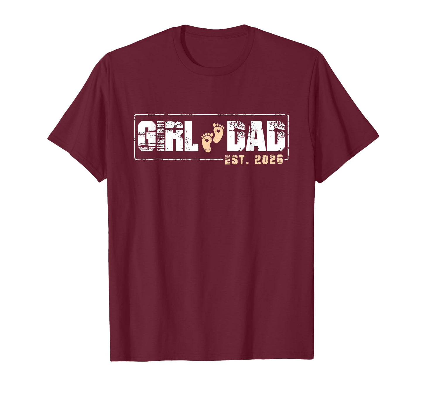 Dad of Girl Est 2026 Baby Reveal First Father's Day Newborn T-Shirt