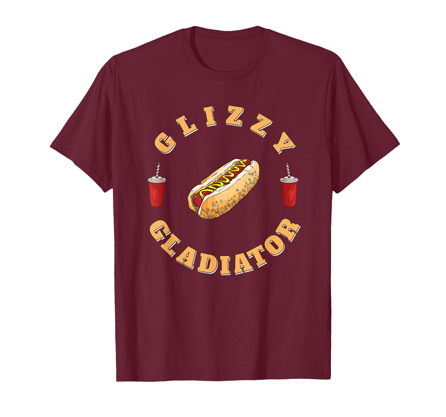 Glizzy Gladiator Funny Hotdog Humor Retro Sports Design T-Shirt for Men Women Girls Kids