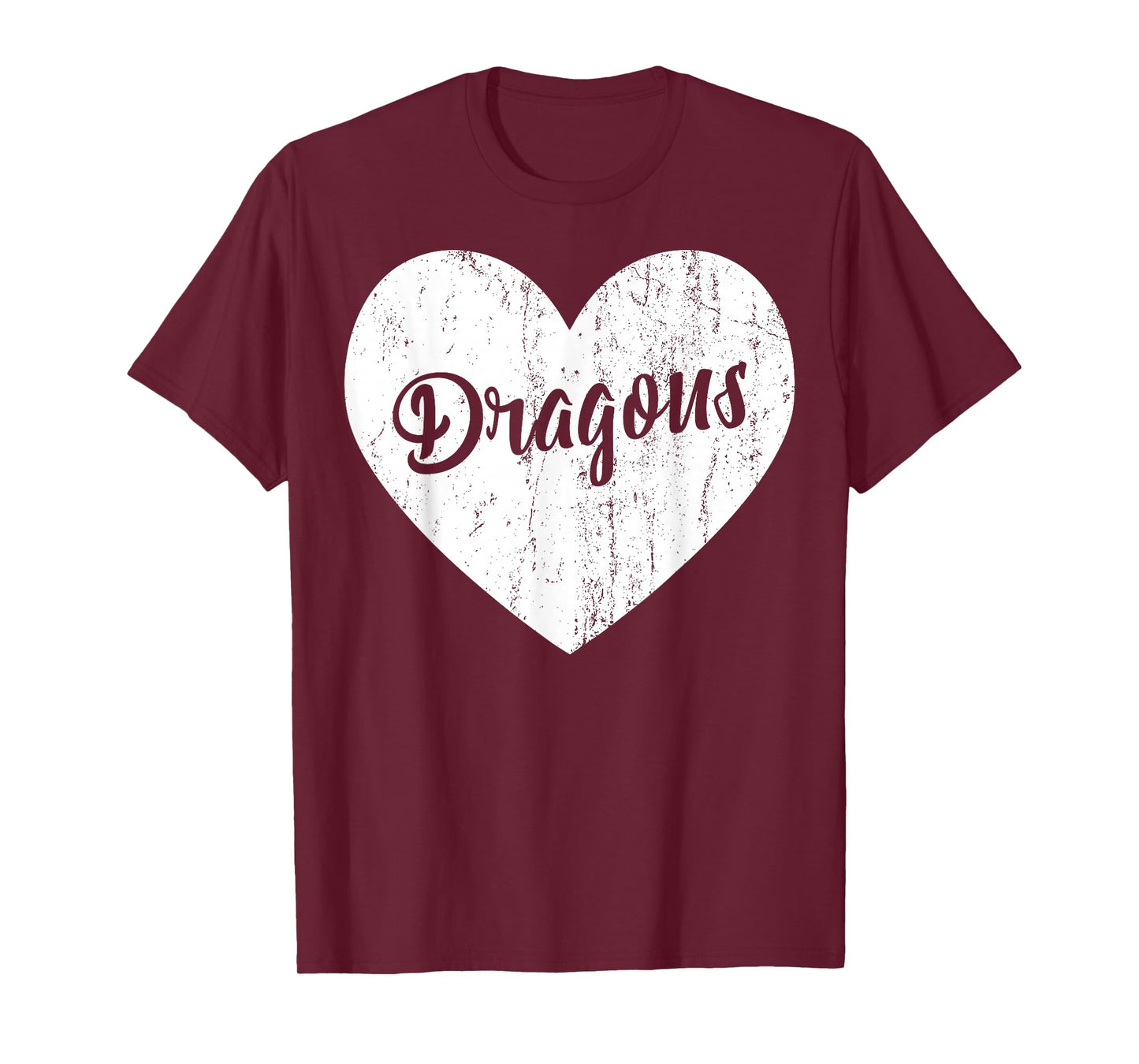 Dragons School Sports Fan Team Spirit Mascot Heart Gift T-Shirt