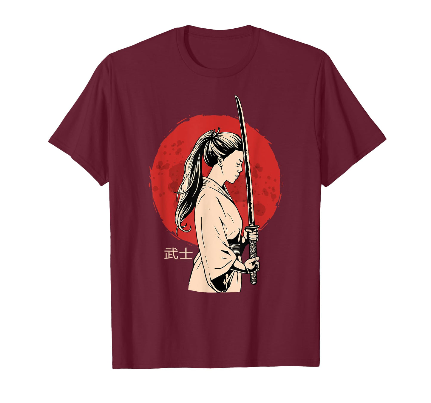 Ancient Japanese Geisha Samurai - Female Samurai - Katana T-Shirt