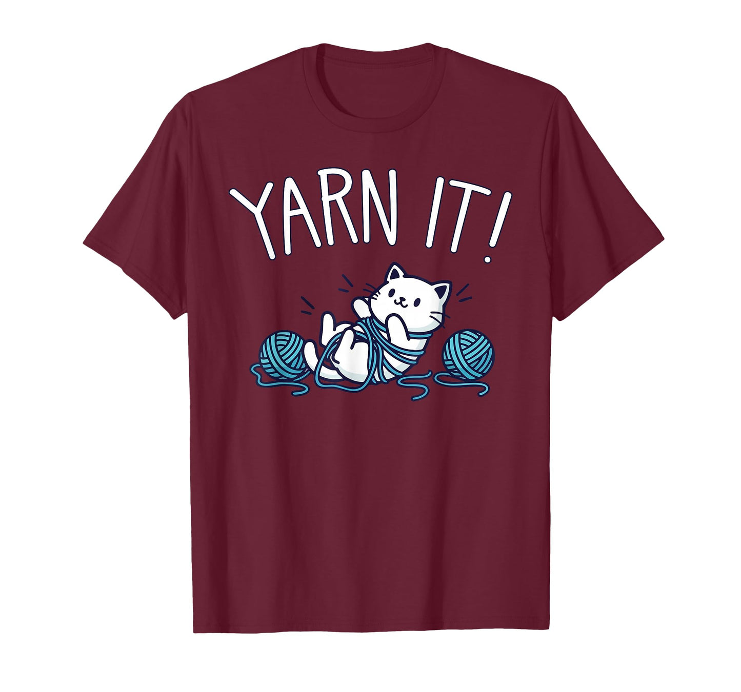 Cute Cat Yarn Play T-Shirt