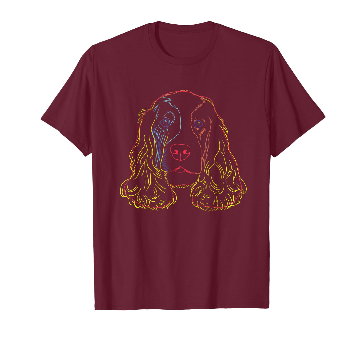 Colourful Dog English Cocker Spaniel Men Women Kids T-Shirt