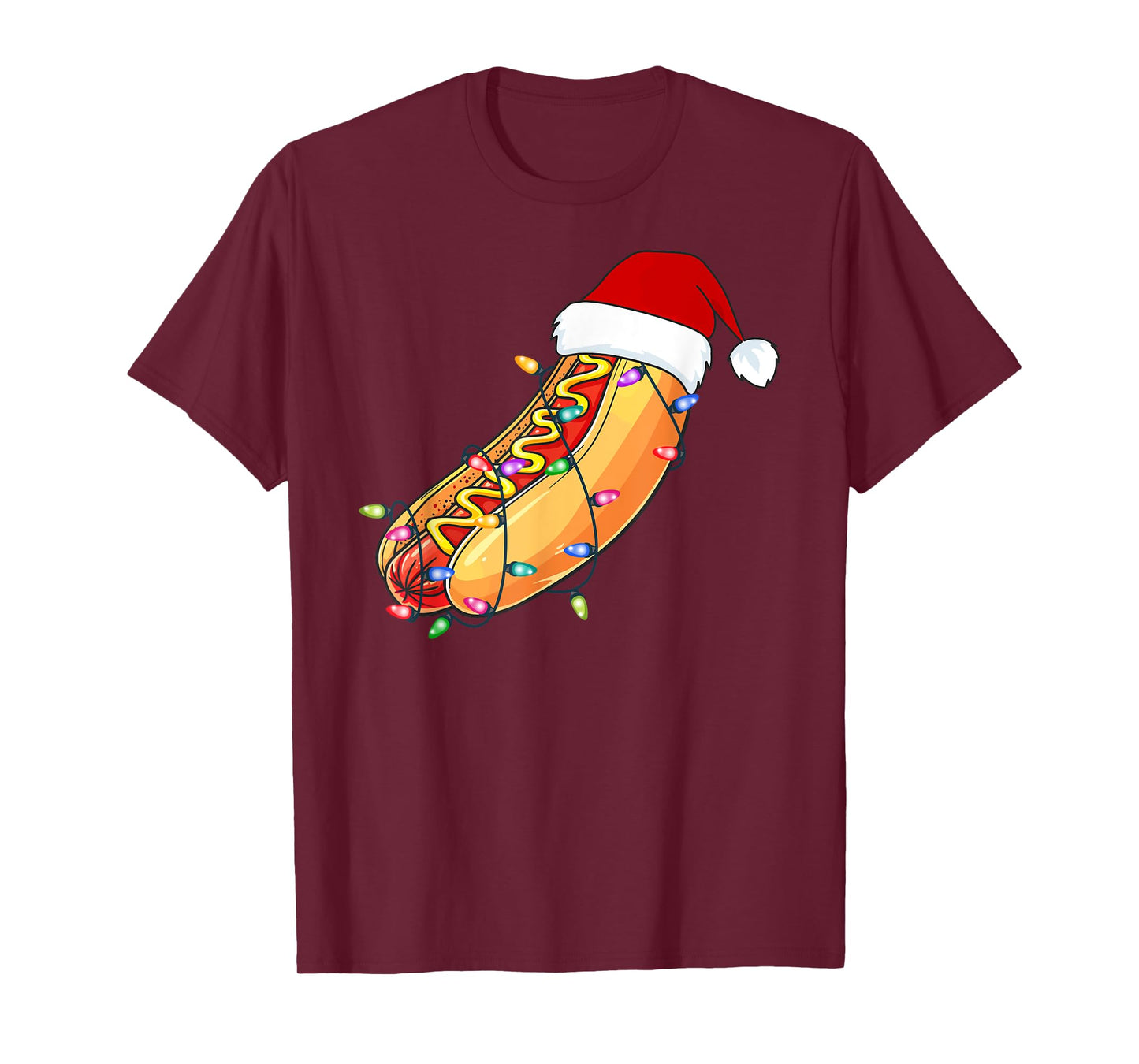 Christmas Hot Dog Lover Xmas Hotdogs Hot Dog Stand Hot Dog T-Shirt
