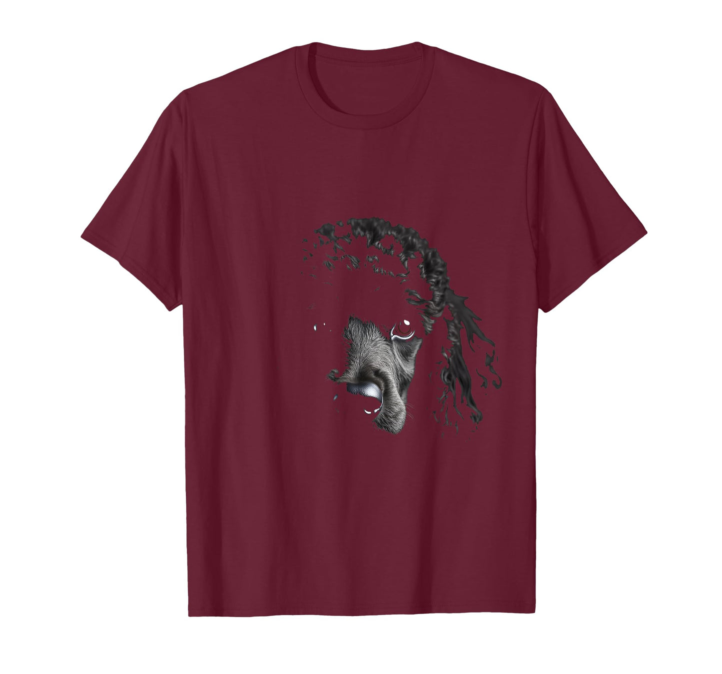 Black Poodle Dog Poodle Face T-Shirt