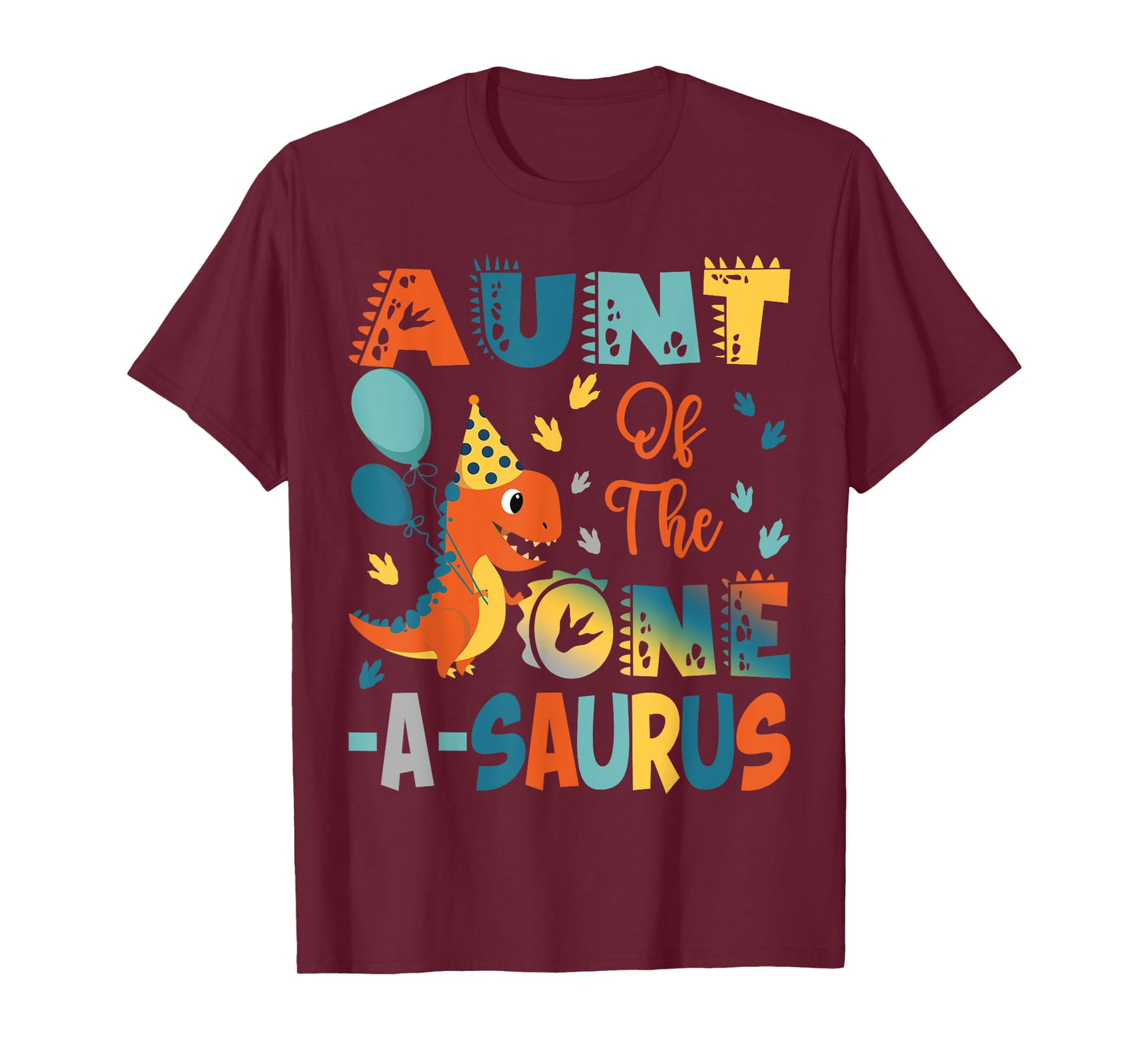 Aunt Of The One-A-Saurus 2Nd Birthday Dinosaur Party T-Shirt