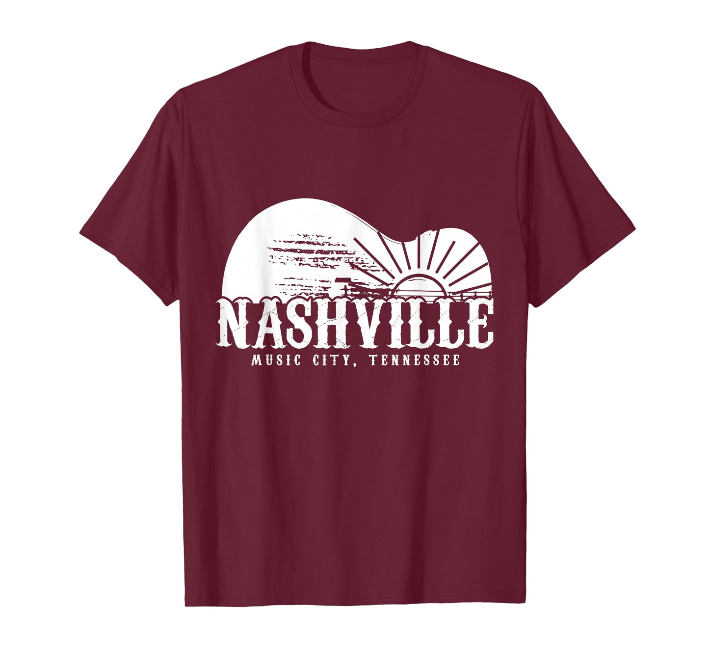 Nashville Tennessee Guitar Player Vintage Country Music City T-Shirt