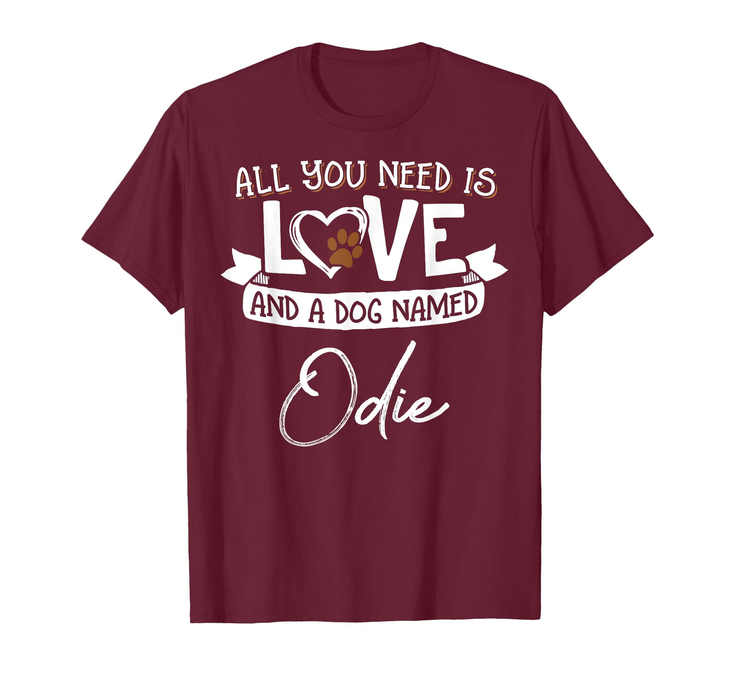 Cute Dog Named Odie Design for Women and Men T-Shirt