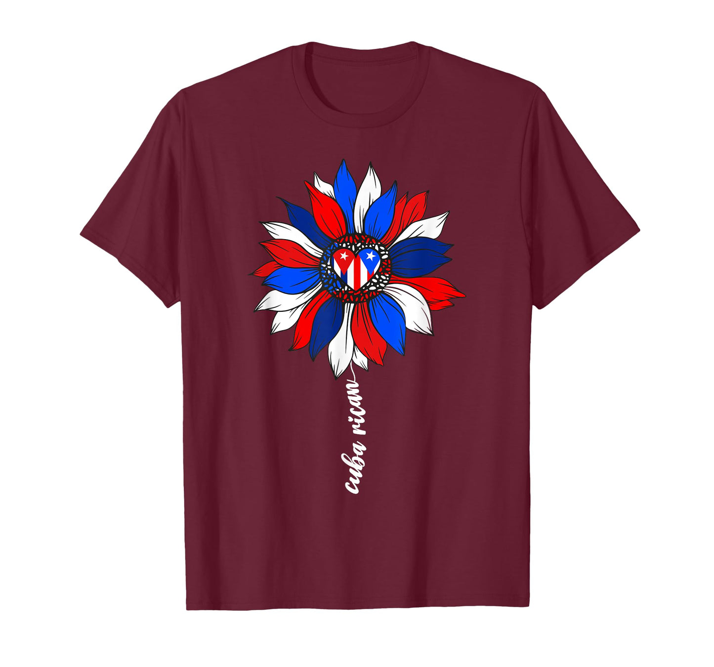 Half Cuban And Puerto Rican Rico Cuba Flag Cubarican Girl T-Shirt