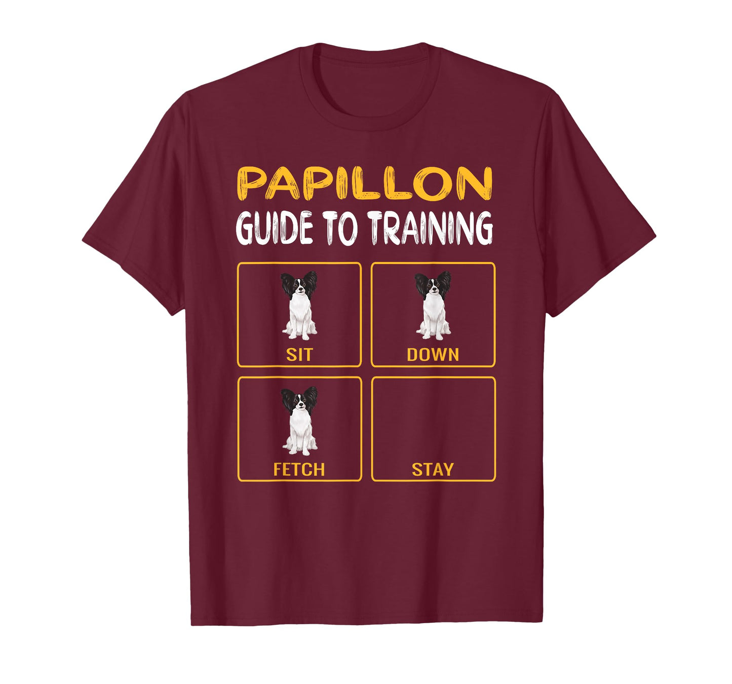 Funny Papillon Guide To Training Dog Obedience Trainer Men Women T-Shirt
