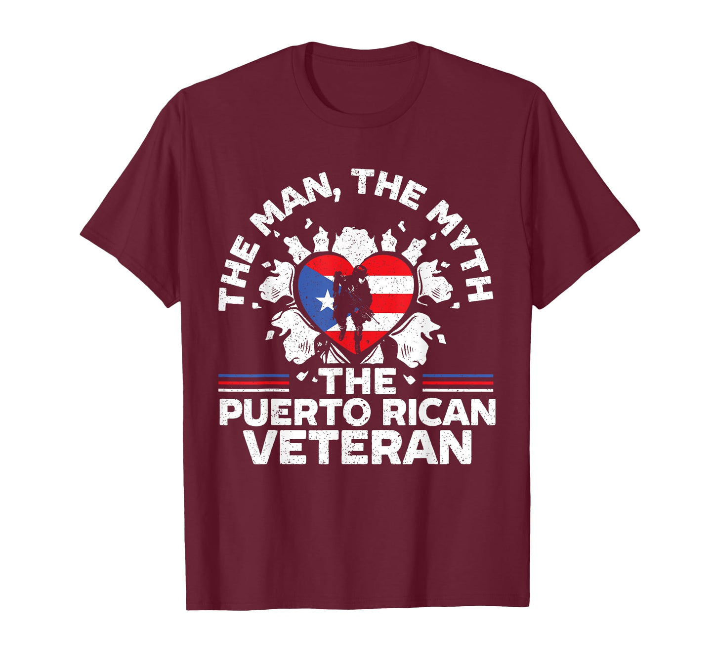 The Man The Myth The Puerto Rican Veteran Military Army T-Shirt