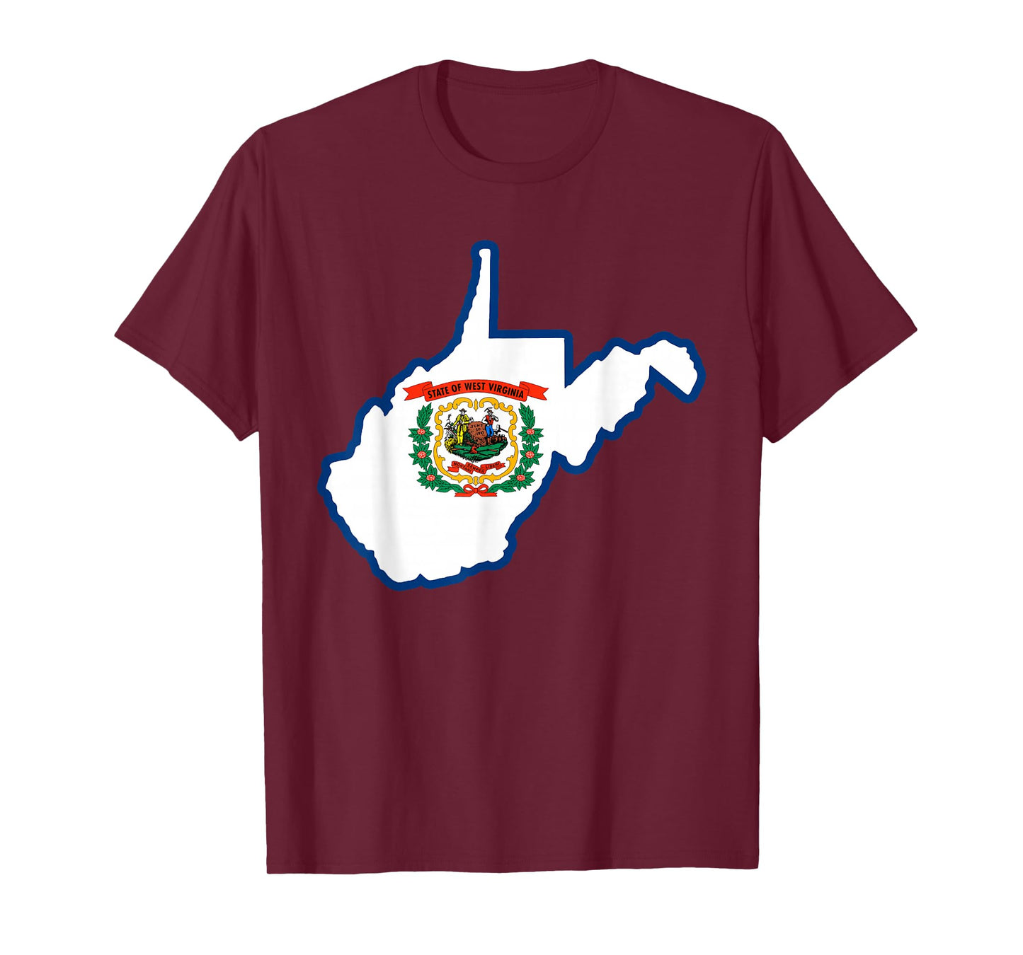 West Virginia State Map Flag Silhouette WV Home T-Shirt