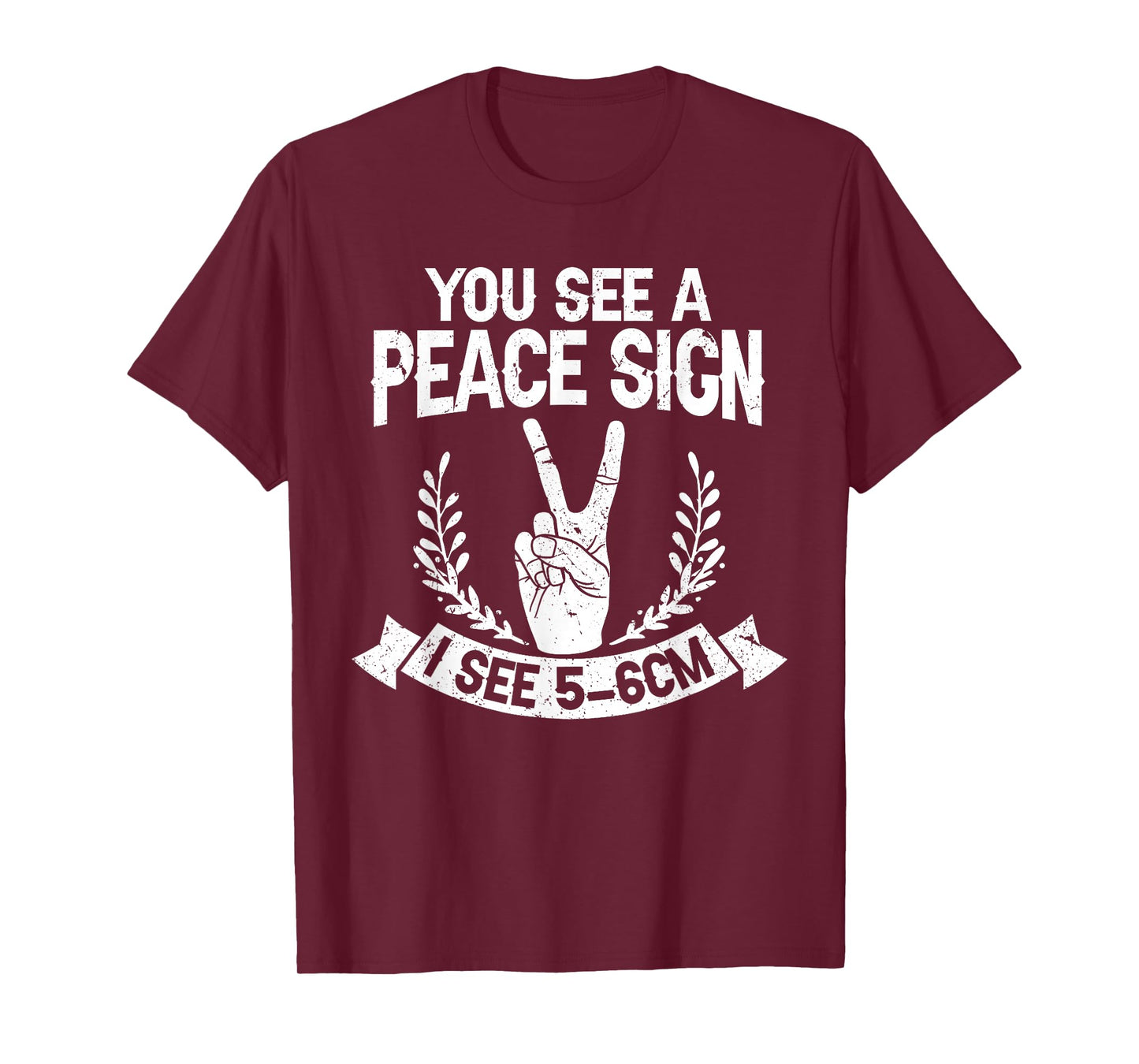 You See A Peace Sign ISee 5-6cm Funny Midwife Nurse T-Shirt